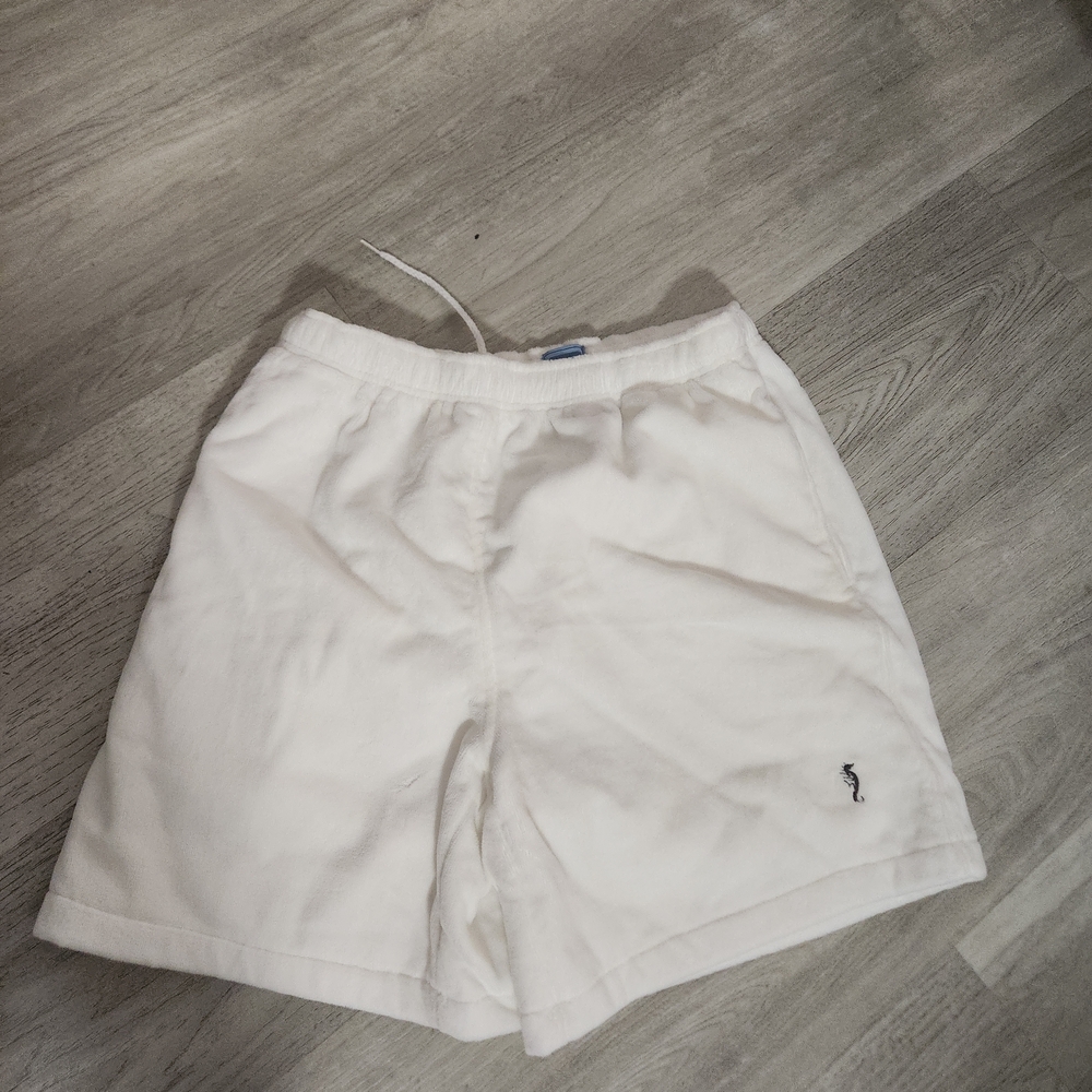 White Shorts with Embroidered Logo